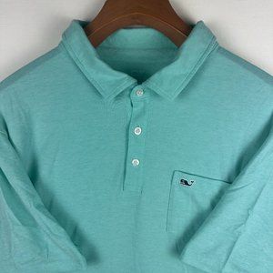 Vineyard Vines Shirt Mens 2XL Green Edgartown Polo Preppy Lightweight